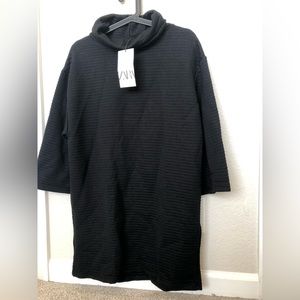Zara soft knit high neck dress tunic